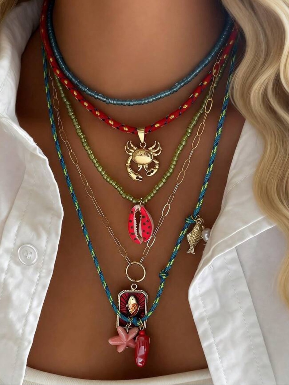 Shell Necklace Set N2183 - Picture 1 of 6